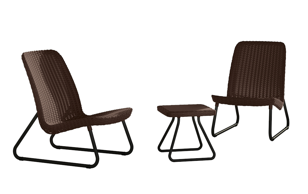 Rio 3-Piece Patio Seating Set - Brown