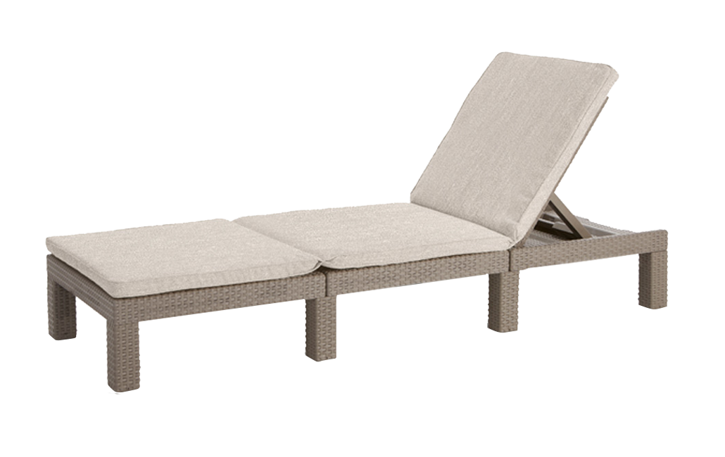 Daytona Deluxe Ligbed - 195x65x25cm - Cappuccino