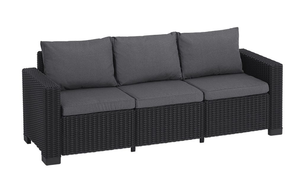 California 3 Seater Sofa - Grey