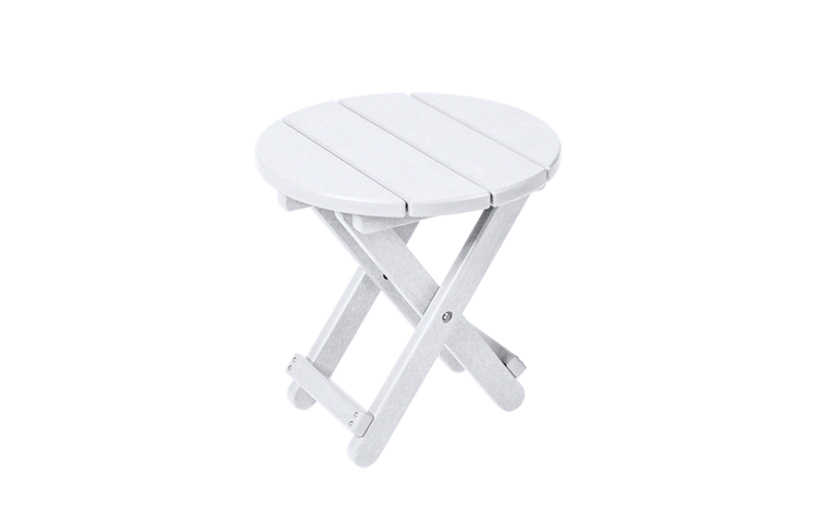 Premium Lakeside Round Outdoor Side Table - White