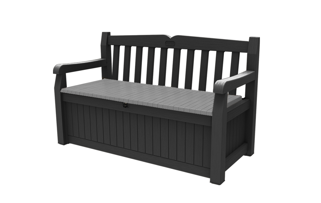 Solana 70 Gallon Outdoor Storage Bench - Graphite