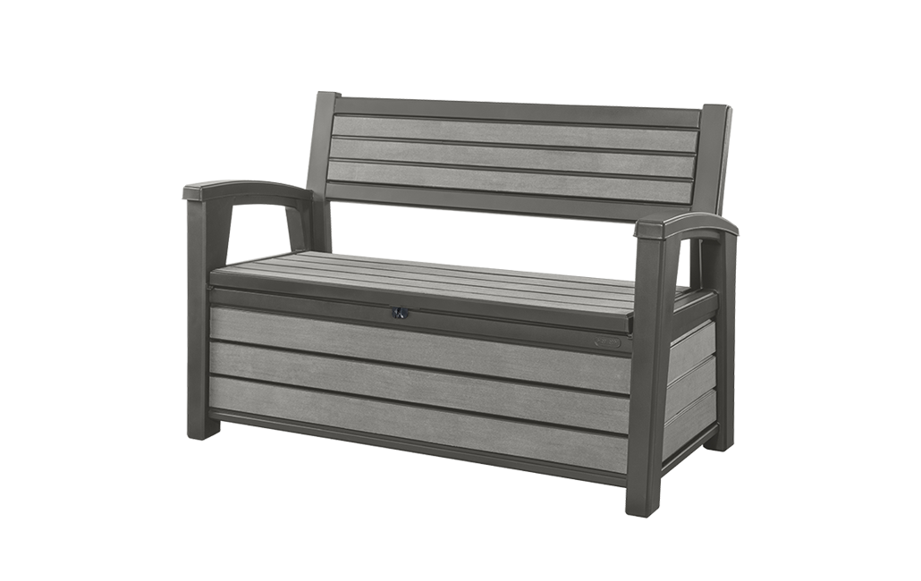 Banc de jardin Hudson avec coffre - Anthracite