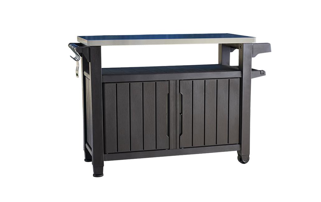 Unity XL Outdoor Kitchen Cart with Storage - Brown