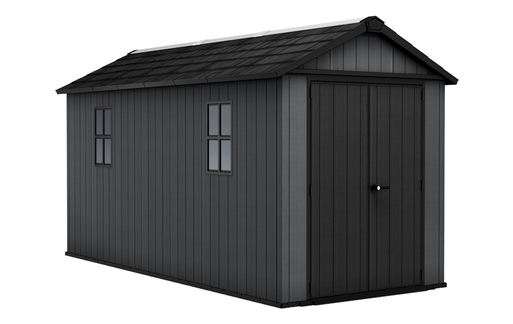 Newton Plus 7.5x15 Storage Shed - Grey