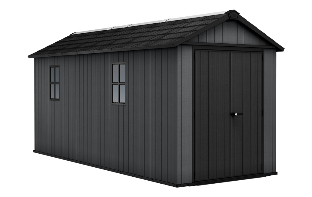 Newton Plus 7.5x17 Storage Shed - Graphite