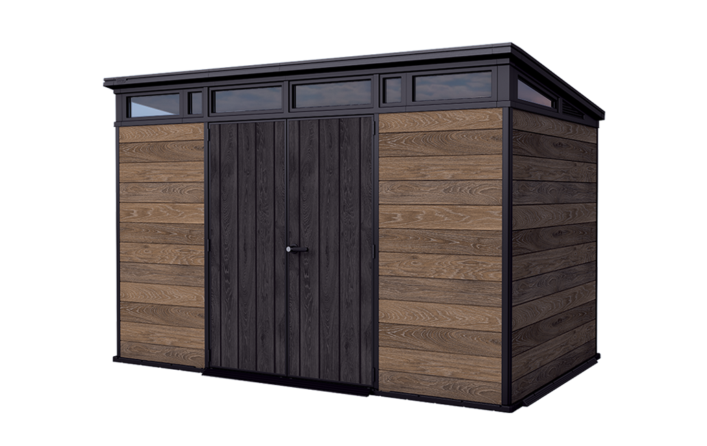 Signature Walnut Brown Large Storage Shed - 11x7 Shed - Keter US