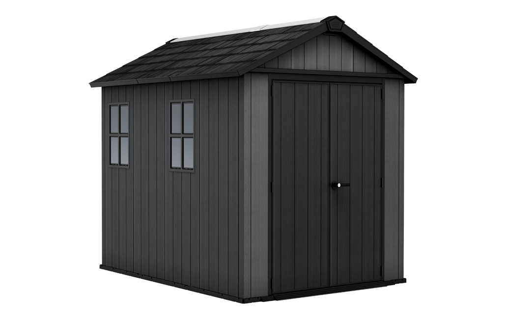 Newton Plus 7.5x9 Storage Shed - Graphite