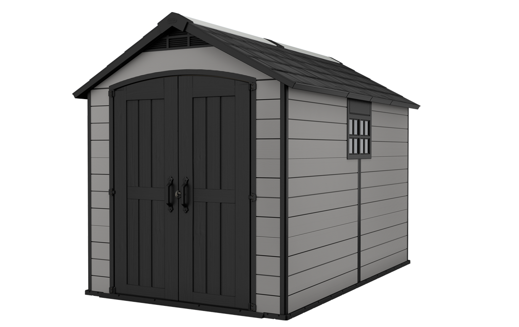 Premier 7.5-ft x 9-ft Outdoor Storage Shed - Grey