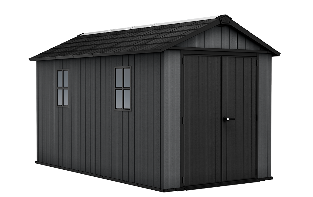 Newton Plus 7.5x13 Storage Shed - Graphite