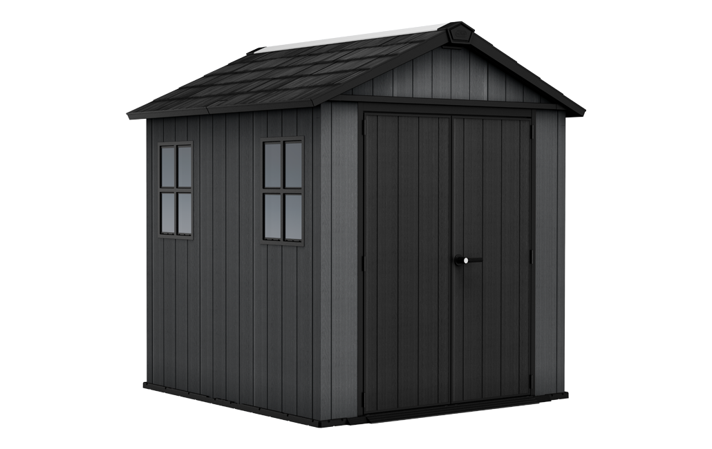 Newton Plus 7.5x7 Storage Shed - Graphite