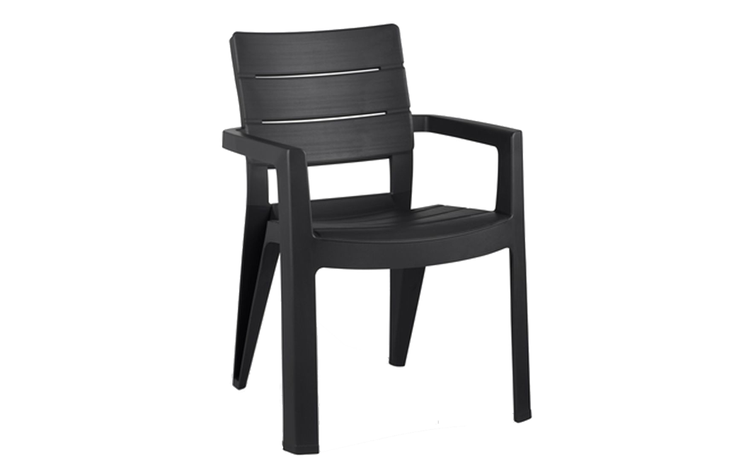 פינת אוכל טוסקנה- שולחן ו 4 כיסאות - אפור כהה