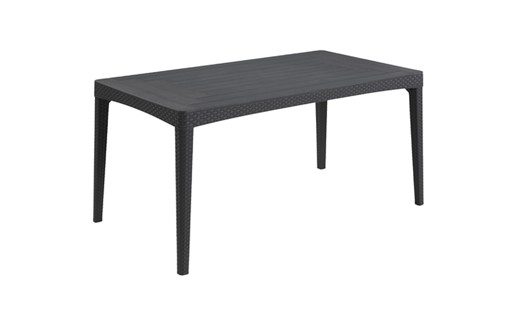 פינת אוכל אלגנט- שולחן ו 6 כיסאות - אפור כהה