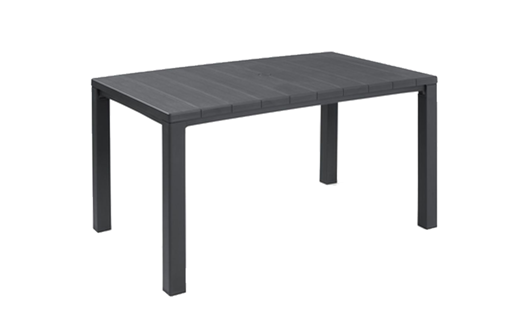 פינת אוכל וינה - שולחן ו 6 כיסאות - אפור כהה