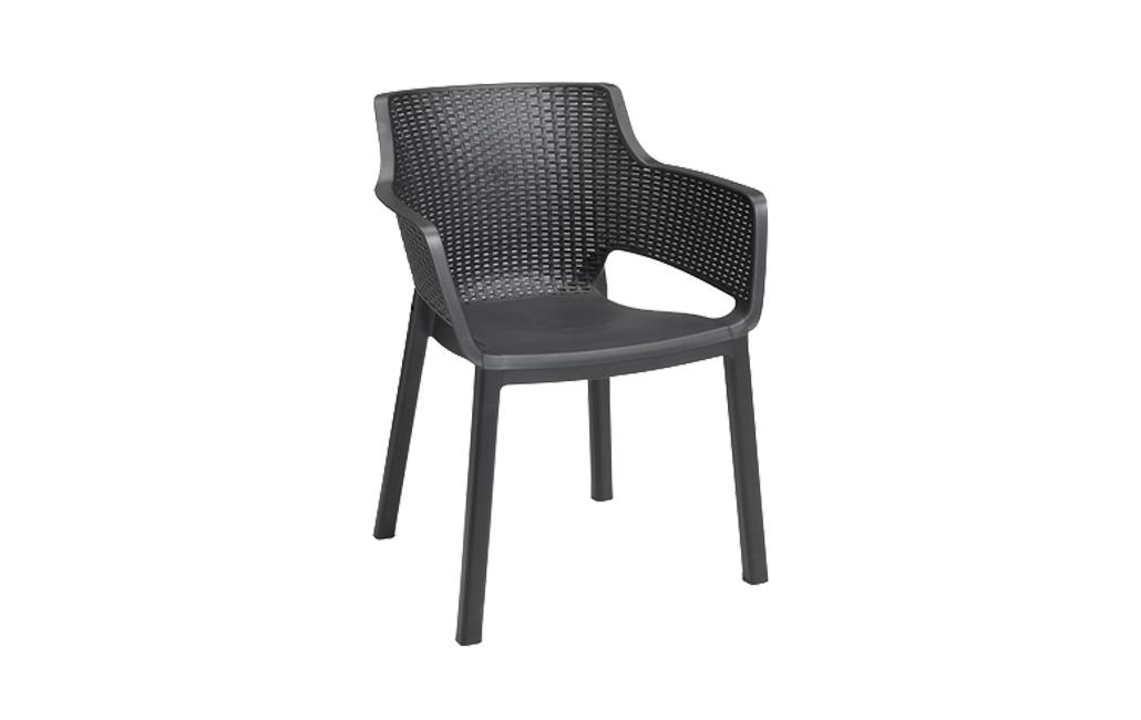 פינת אוכל וינה - שולחן ו 6 כיסאות - אפור כהה