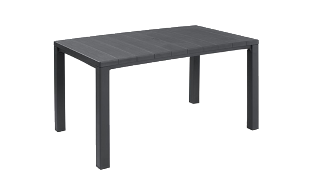 פינת אוכל  מונקו- שולחן ו 6 כיסאות - אפור כהה