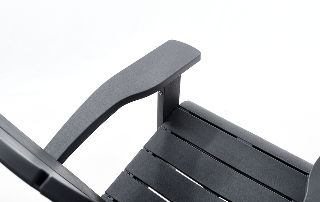 Troy Adirondack Stühle mit Luzon Tisch – 81x80x96,5 cm - Grau