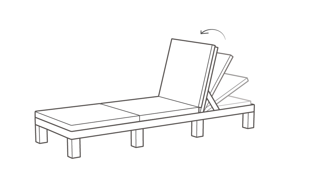 ‎Daytona Deluxe Ligbed - set van 2 – 195x65x25cm - Antraciet