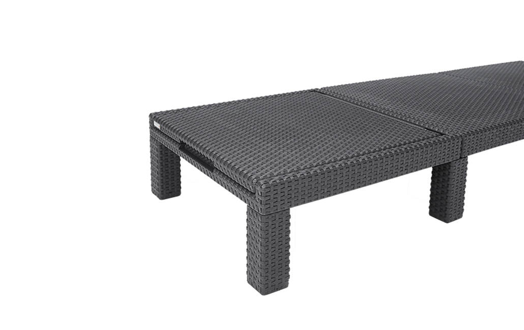 ‎Daytona Deluxe Ligbed - set van 2 – 195x65x25cm - Antraciet