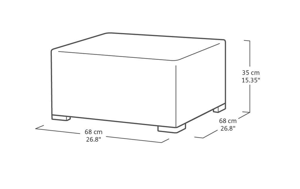 California 2 Seater Balcony Chaise Longue - Grey