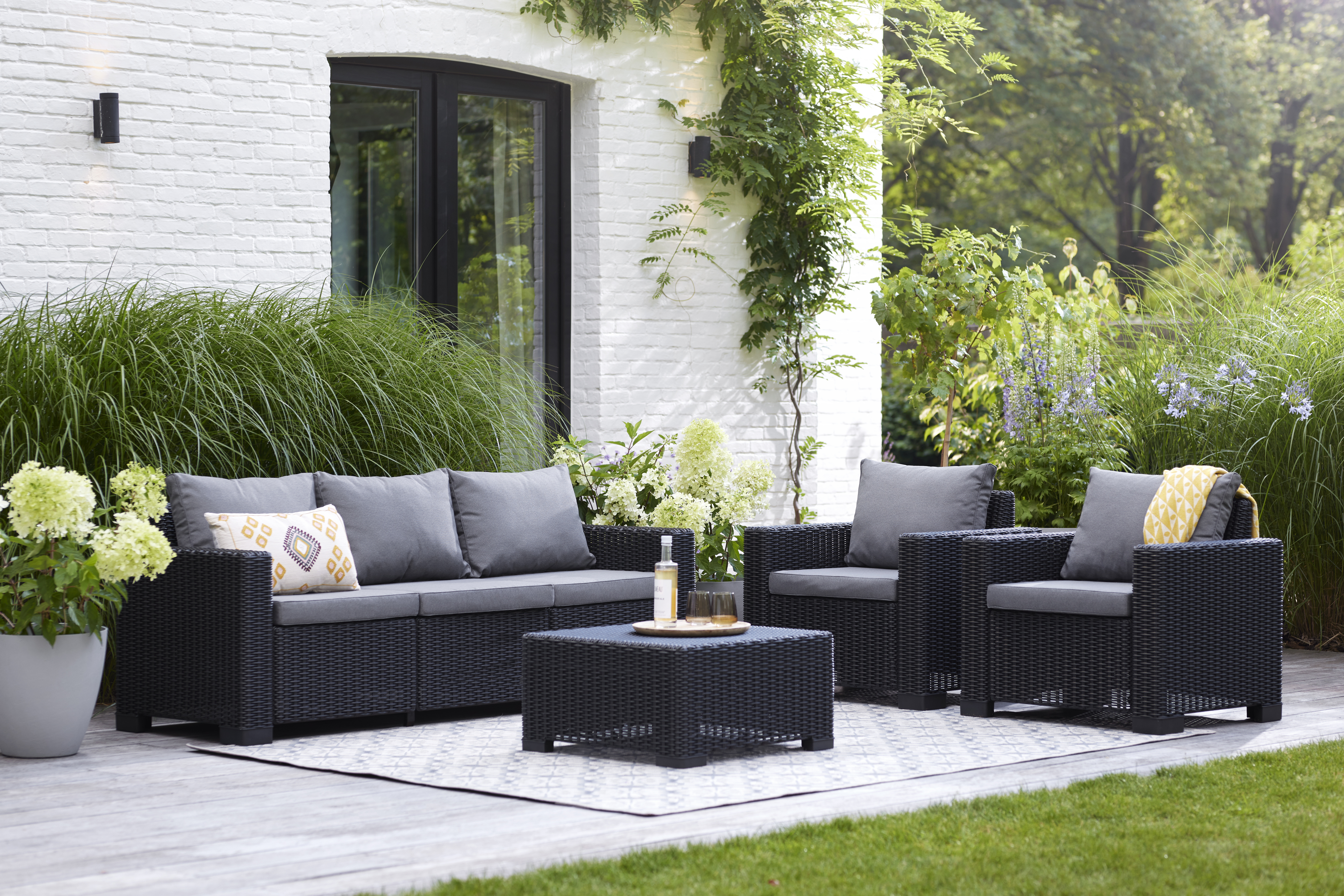 California 5 seater Lounge set - Grey
