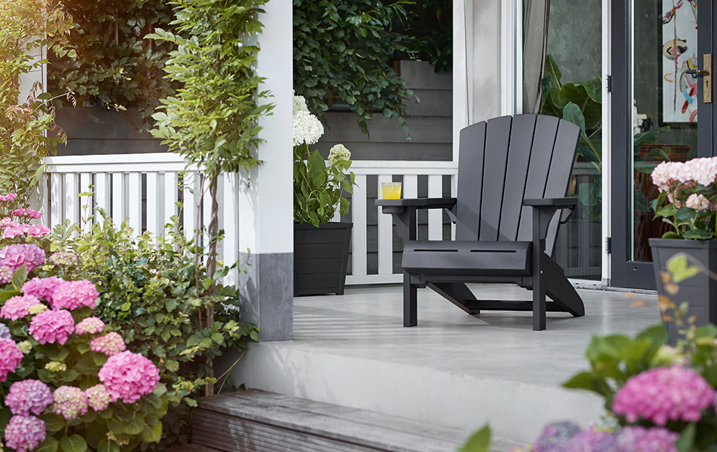 Lot de 2 fauteuils Adirondack - Anthracite