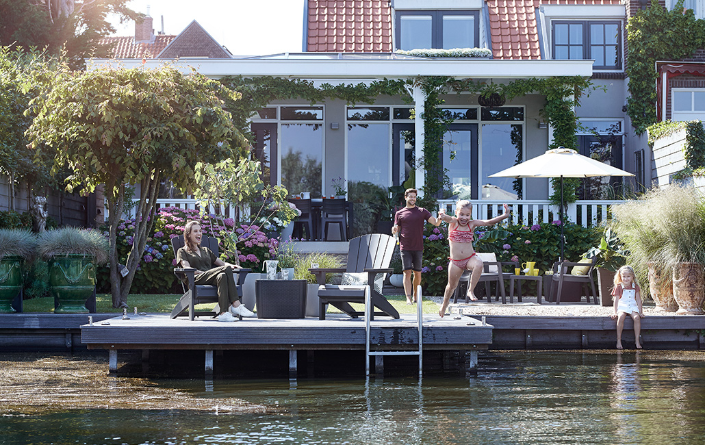 Lot de 2 fauteuils Adirondack - Anthracite