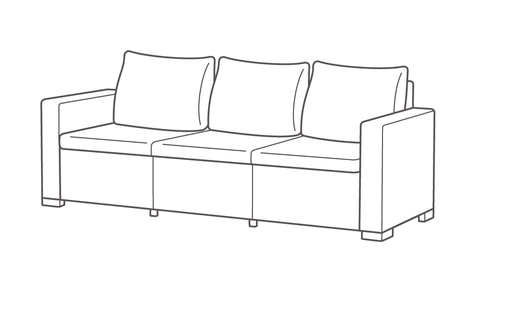 California 5 seater Lounge Set - Grey
