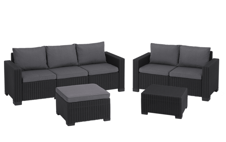 California 5 seater Lounge Set - Grey