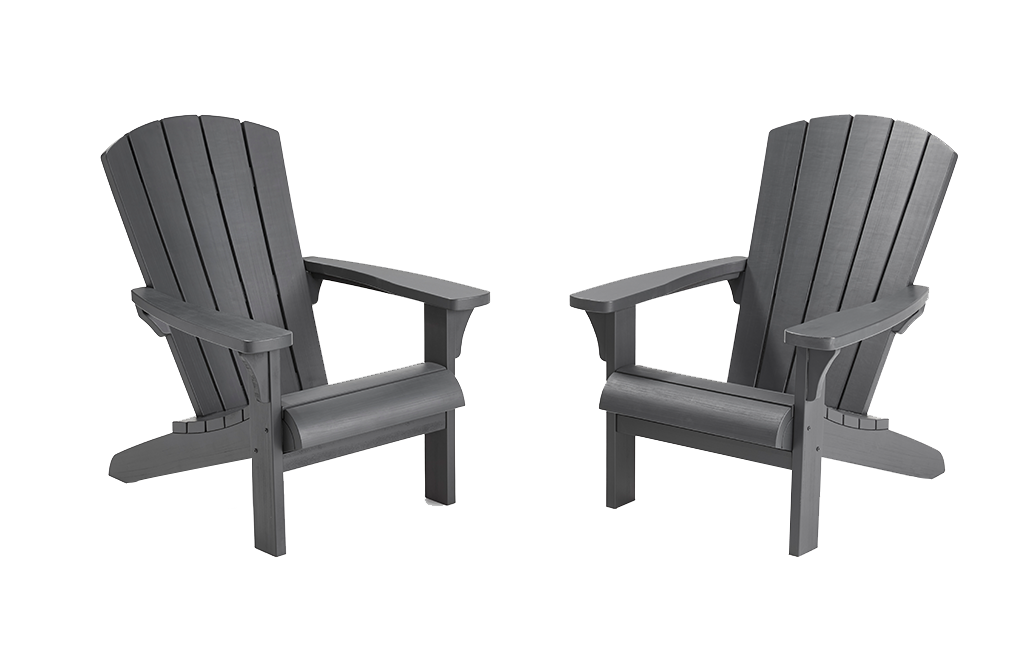 Troy Adirondack Tuinstoel - set van 2 - 81x80x96,5cm - Antraciet