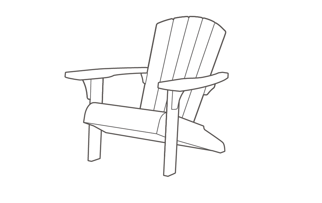 Troy Adirondack Tuinstoel - set van 2 - Antraciet