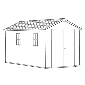Abri de jardin Newton Plus 7515 - 10m2 - Gris Aspect Bois