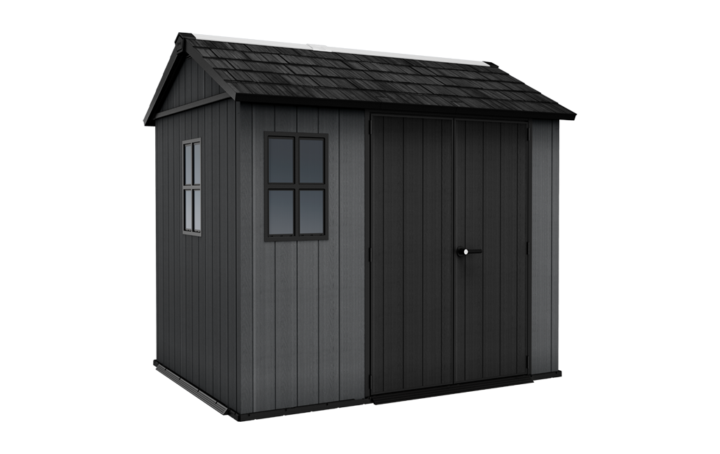 Abri de jardin Newton Plus 759 - 5,7m2 - Gris Aspect Bois
