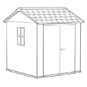 Caseta de exterior Newton Plus 775 - 230x224x246 cm y 4,4 m2 - Gris