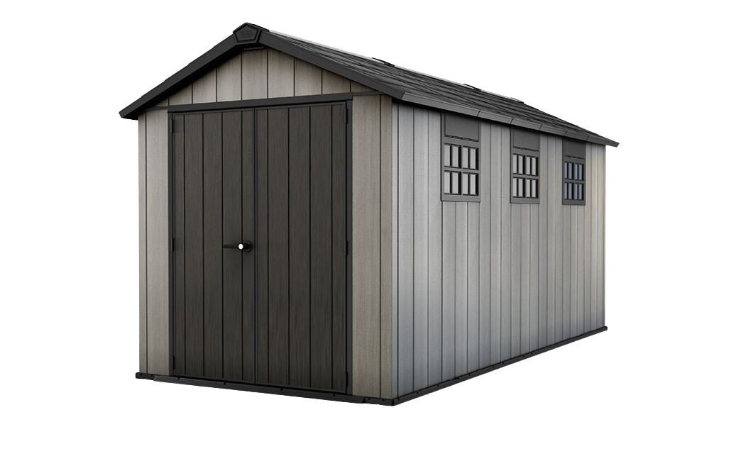 Oakland 7.5x15 Storage Shed - Grey