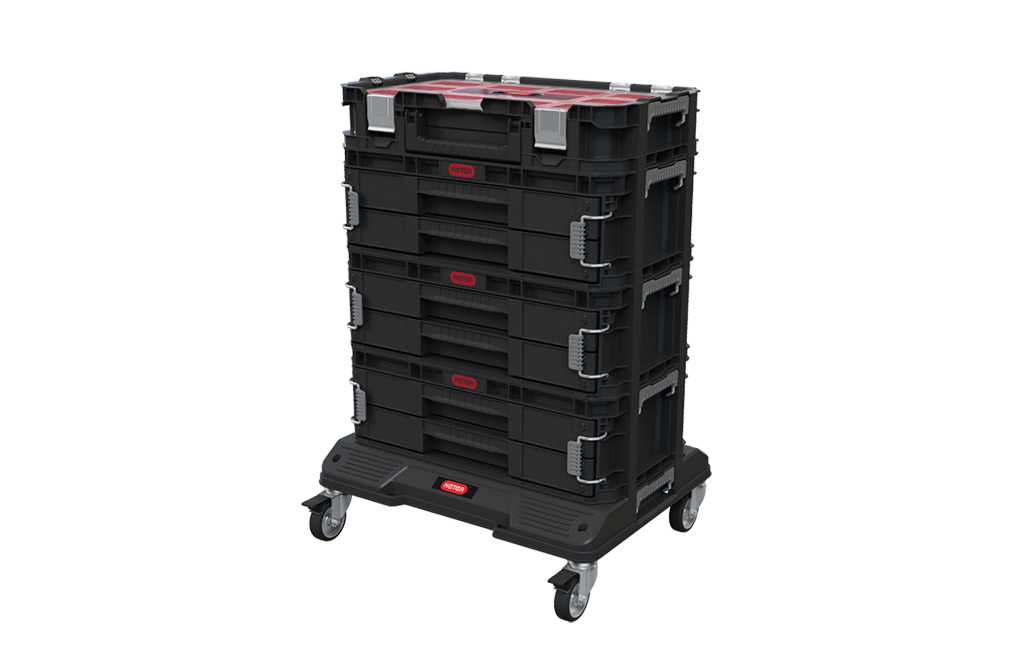 מערכת 6 מגירות וארגונית קונקט - שחור