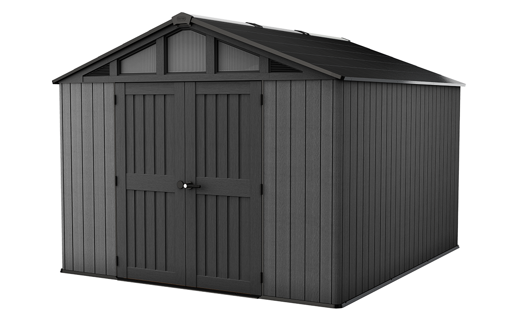 Caseta de exterior Stronghold 10x11.5 - 350x305x251 cm y 10.7 m2 - Gris