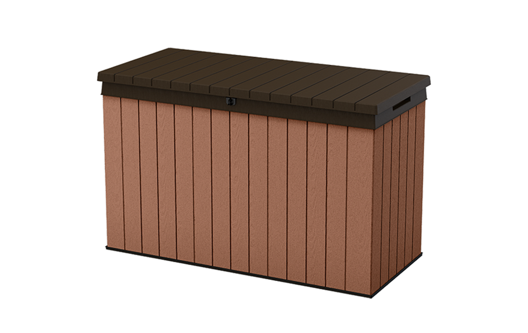 Coffre de jardin Darwin 662L - Marron Aspect Bois