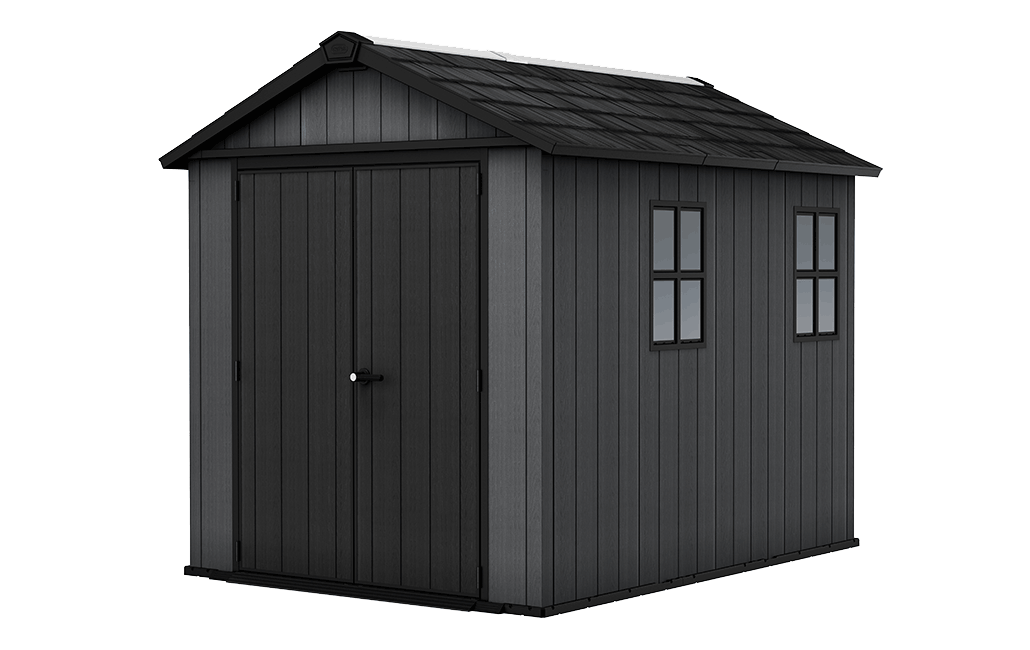 Newton Plus 7.5x9 Storage Shed - Graphite