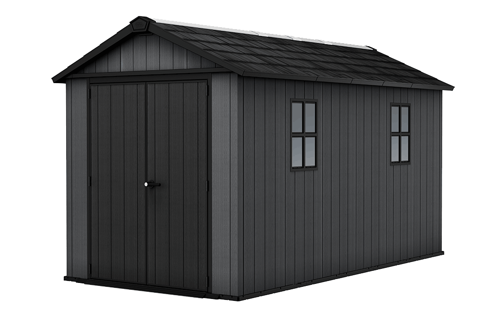 Newton Plus 7.5x13 Storage Shed - Graphite