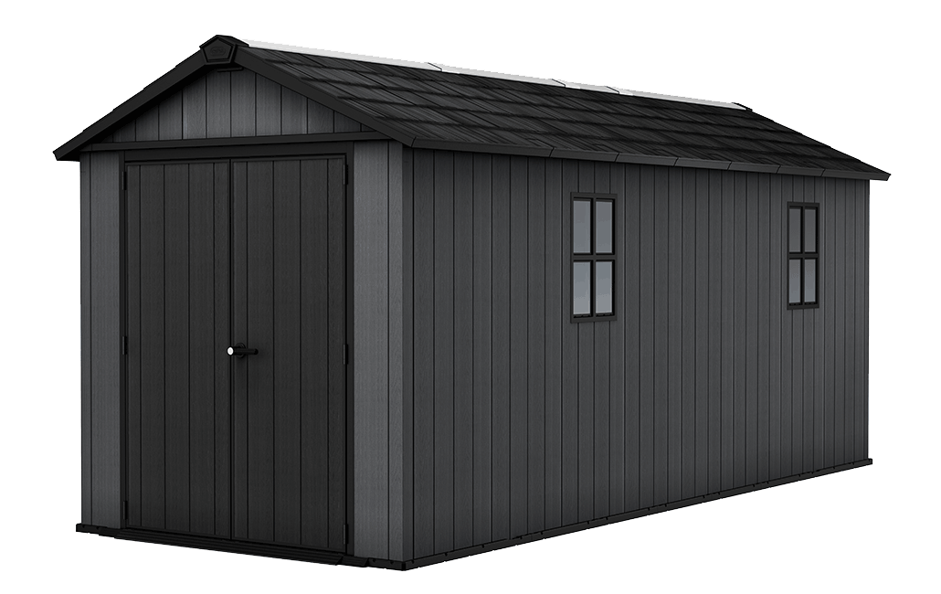 Newton Plus 7517 Gartenhaus - Grau - Grosse Gartenhäuser