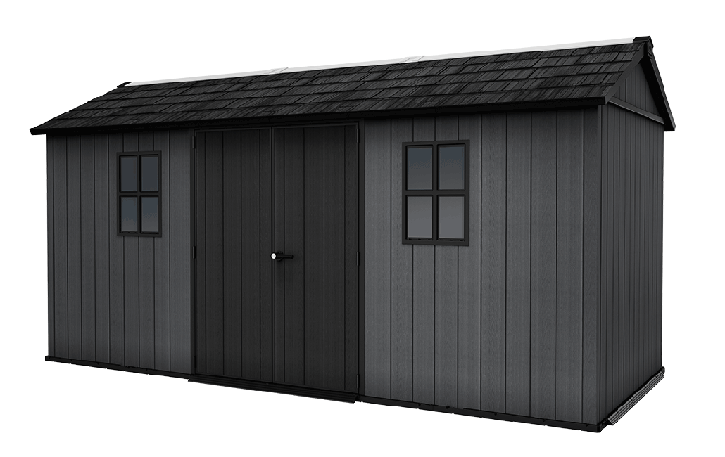 Caseta de exterior Newton Plus 1575 - 230x476x246 cm y 10 m2 - Gris - Almacenaje Exterior
