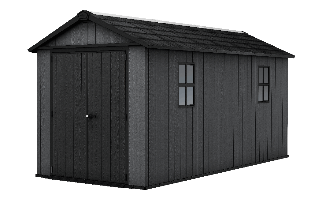 Newton Plus 7.5x15 Storage Shed - Graphite