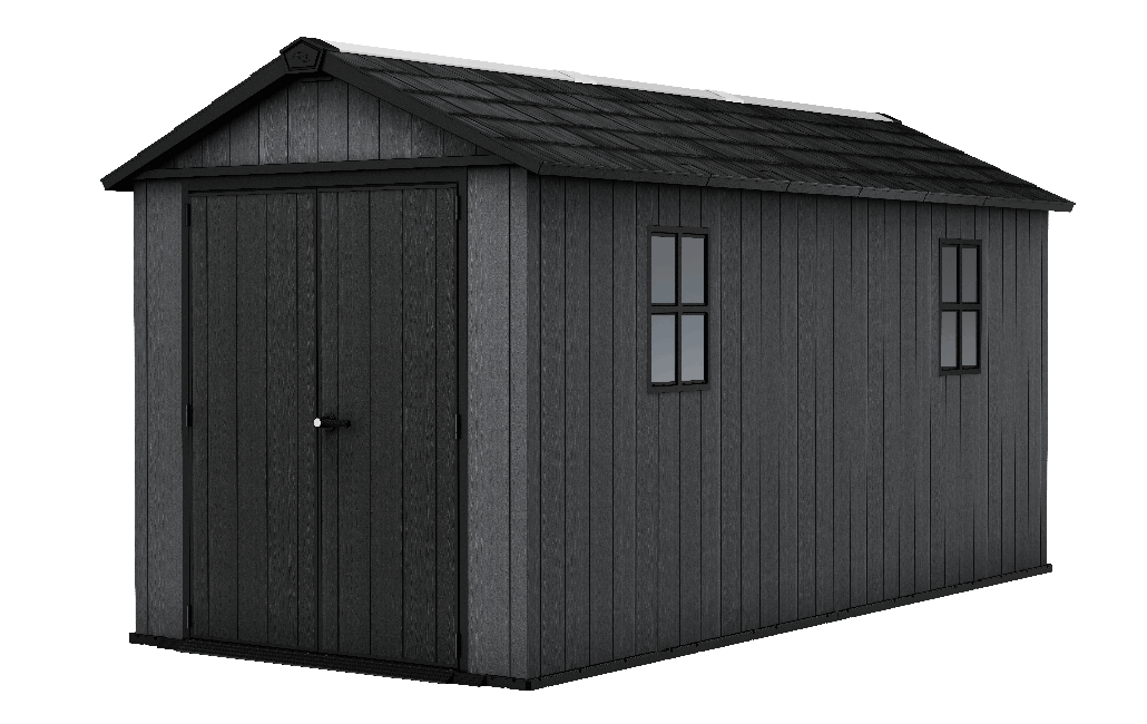 Newton Plus 7515 Gartenhaus - Grau - Grosse Gartenhäuser