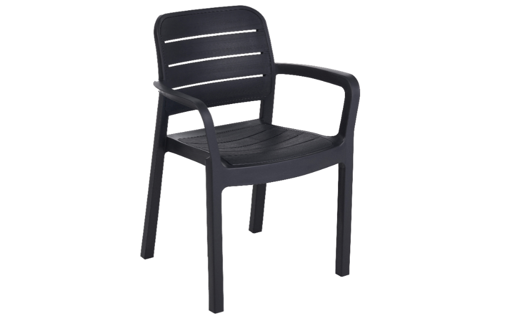 Chaise Tisara - Lot de 6 - Anthracite