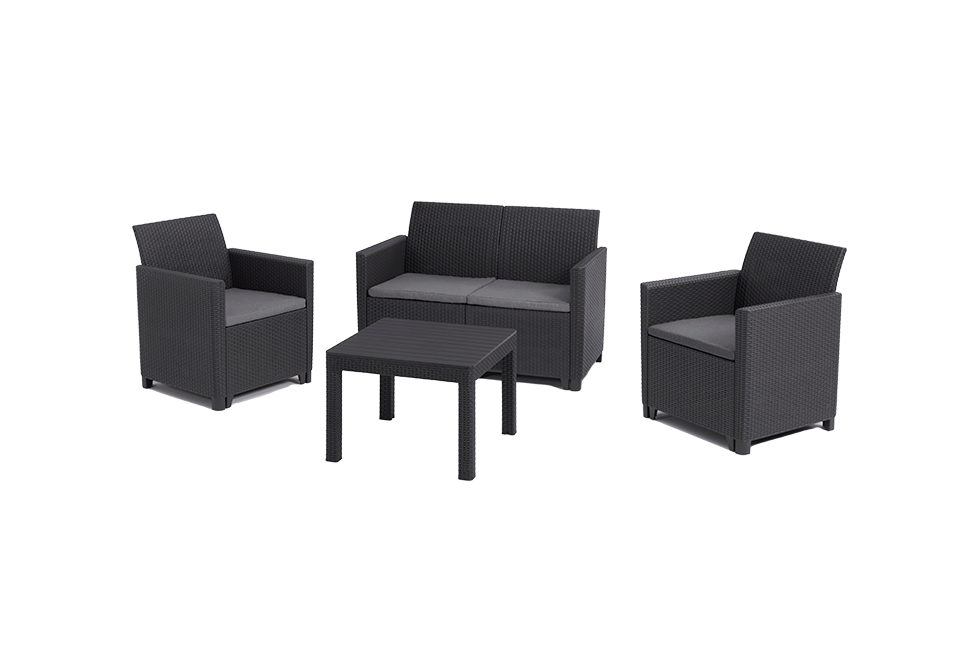 Marie 4 Seater Lounge Set - Grey