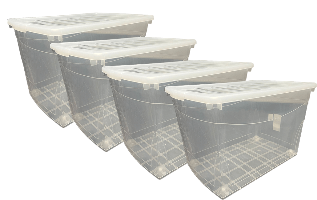 סט ארגזים אומני 60 4x - שקוף