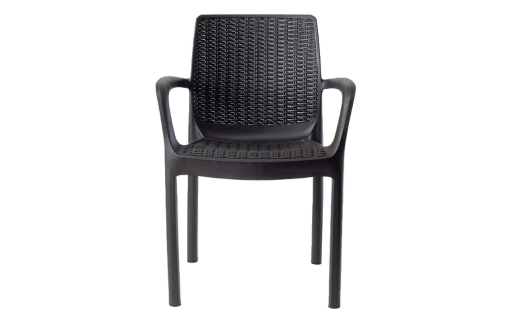 פינת אוכל נירוונה 4 כיסאות - אפור כהה