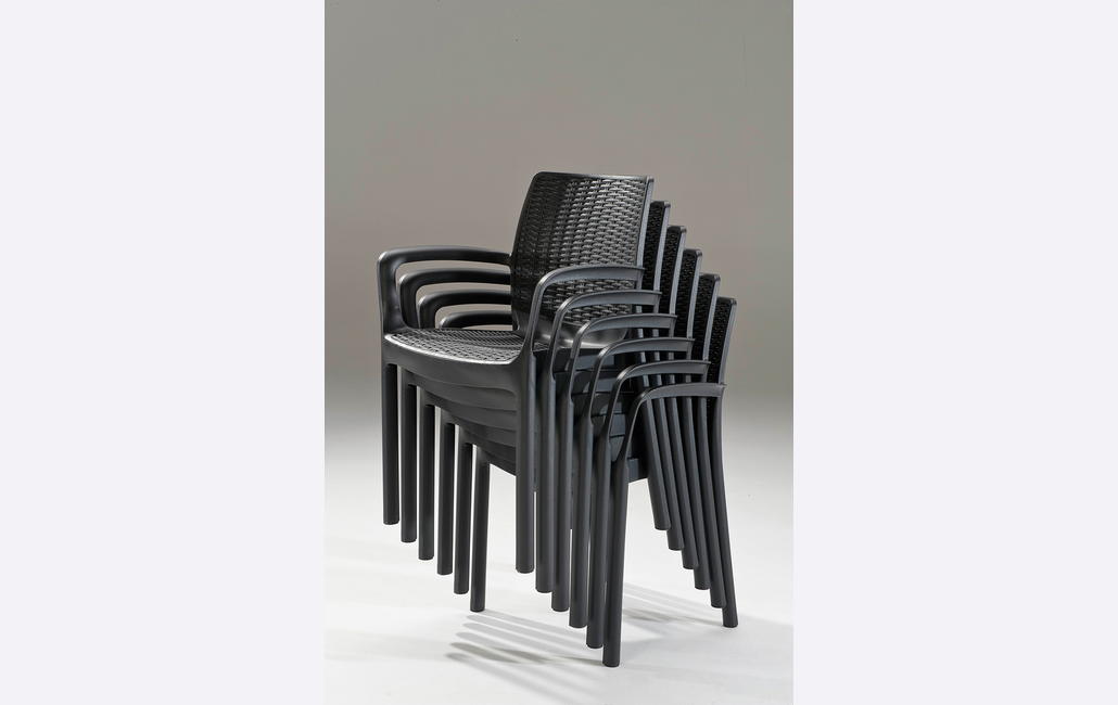 פינת אוכל נירוונה 4 כיסאות - אפור כהה