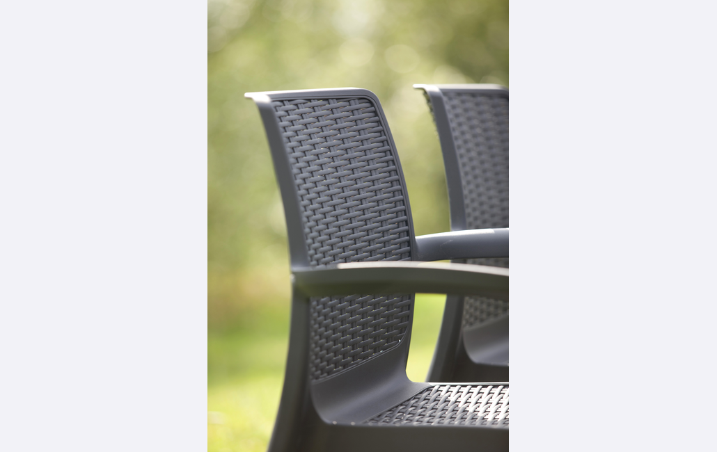 פינת אוכל נירוונה 4 כיסאות - אפור כהה