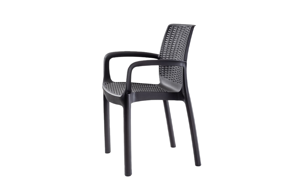 פינת אוכל נירוונה 4 כיסאות - אפור כהה